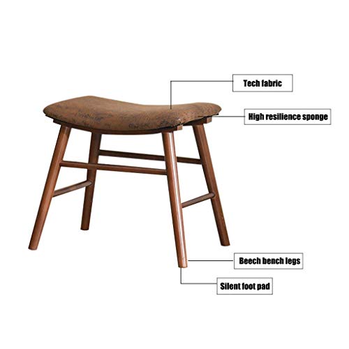 Asiento cómodo tapizado y reposapiés multifunción para salón 5