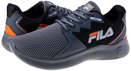 Tênis Sparky, Fila, Masculino, Grafite/Prata/Laranja Fluor, 40