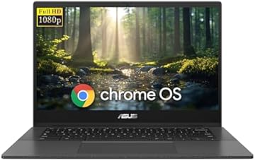 Chromebook CM1402 14" FHD Laptop, MediaTek Kompanio 520, 4GB LPDDR4x-3600 MHz RAM, 128GB Storage(64GB eMMC+64GB Micro SD), HD Webcam, WiFi 6, Bluetooth, Chrome OS, Gravity Gray