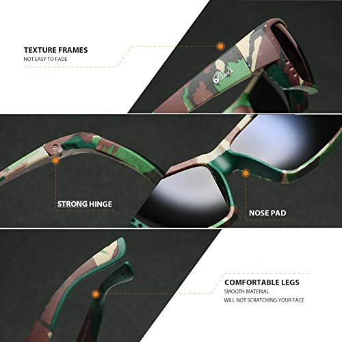 Image of Bevi Polarized Sports Sunglasses Ultralight TR90 Frame Glasses Flexible and Durable for Men Women Sun Glasses