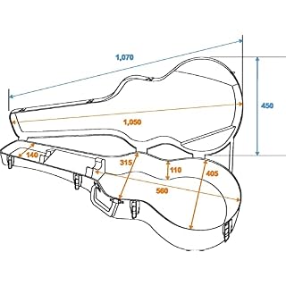 Dimavery 059367 Etui ABS pour Guitare Dreadnought Noir – Image 4