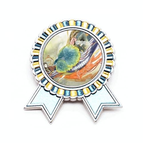 Broche paon fille chinoise en métal M pour sublimer vos vestes et gilets au quotidien