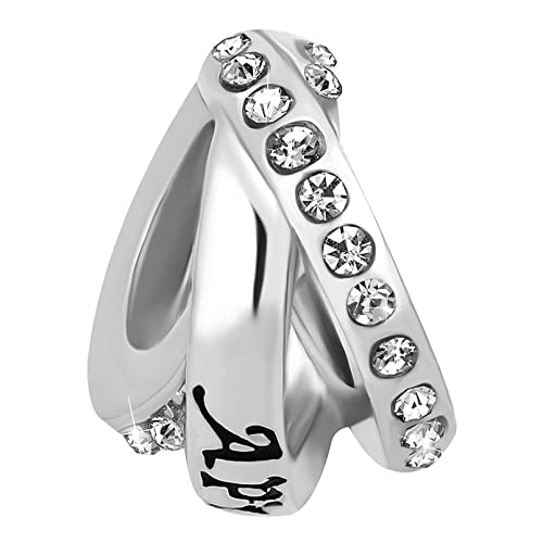 Image of LSxAB Birthstones Charms fits Pandora Bracelet for Women Happy Birthday to January-December Charm for Bracelet Necklace Pendant for Women Jewelry