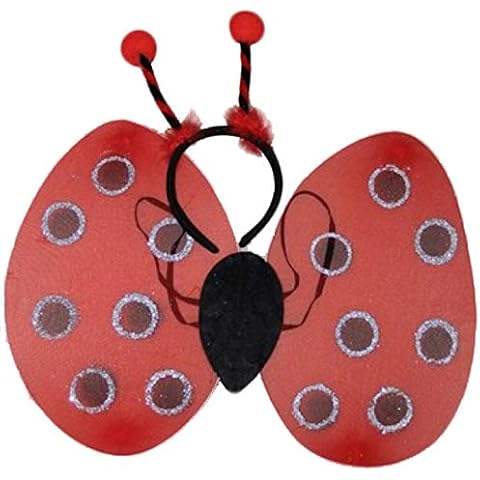 NEW ADULT LADY BIRD SET OF WINGS AND DEELEY BOPPERS GIRLS FANCY DRESS ACCESSORY[Lady Bird Set Of Wings & Deeley Boppers,45 x 40 cm ] Cover