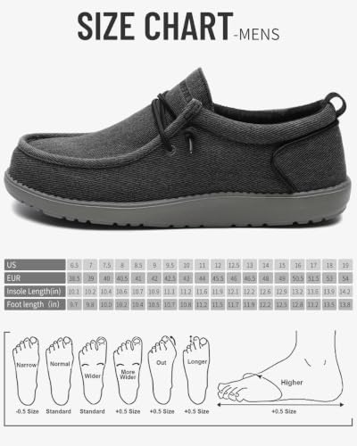 Image of 1TAZERO Men Slip On Shoes Loafer with Arch Support Insoles,Men Casual Shoes for Plantar Fasciitis | Wide Fit Design, Arch Support Footbed, Ideal for Plantar Fasciitis Relief, Lightweight All-Day Comfort Walking Shoes
