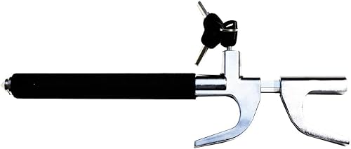 Bloqueo antirrobo para volante, barra de bloqueo de volante resistente, abrazadera de longitud ajustable para automóviles universales con martillo