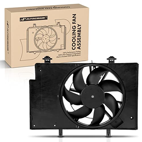 A-Premium Engine Radiator Cooling Fan Assembly Compatible with Select Ford Models - Fiesta 2011-2019, L4 1.6L - Replace# 1557572, 8V518C607AF
