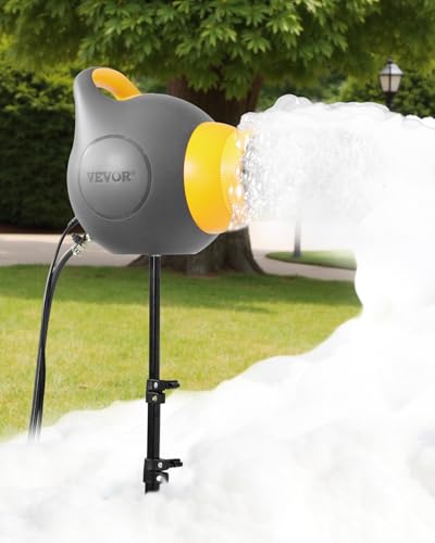 VEVOR Foam Machine, 115 W Party Foam Cannon, Portable Foam Maker with a Tripod Stand, Powerful Foam Party Machine, for Backyard, Pool, Outdoor Events, Birthdays, Celebrations and Party, Grey & Yellow