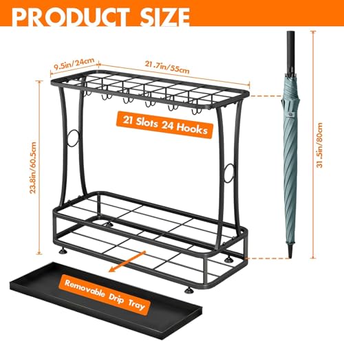 Porte-parapluie pour utilisation intérieure et extérieure en hall d'entrée - 3