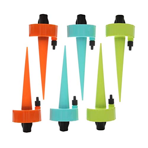 DORARA Plant Self Watering Spikes System Slow Release Control Valve Switch, Automatic Vacation Plant Irrigation Watering Drip Devices,Self Irrigation Watering Drip Devices,Anti-Tilt Anti-Fall Design