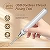 gzpynsgaoh Cordless Thread Sealer Kits for Sewing Leather Craft Jewelry Making Rechargeable Fabric Fusing Tool with Interchangeable Tips, Portable USB Thread Zapper Tool（3 Tips） #1