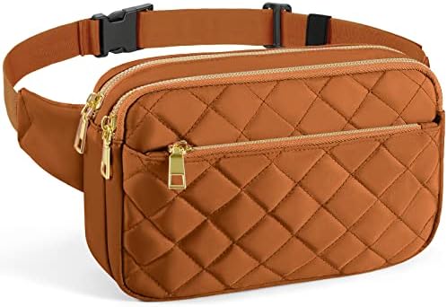 CXWMZY Fashion Fanny Packs for Women &amp; Men, Girls Boys Teens Waist Bag Hip Bum Bag Cute Fanny Pack Casual Bum Bag with Multi-Pockets Adjustable Belts for Disney Traveling Cycling Running (Brown)