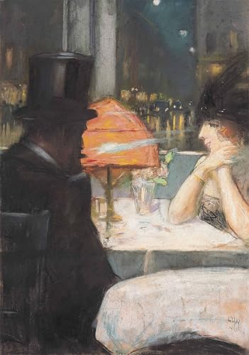 Pintura de lienzo de alta calidad con motivo vintage de Lesser Ury en formato 60x90cm