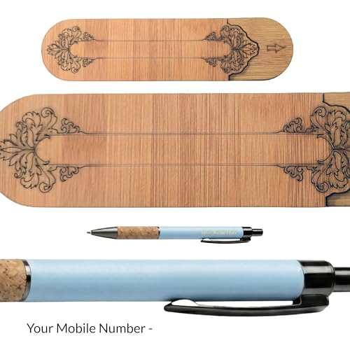 Image of Kajri Gifts Personalized Pen with Name Engraved Wooden Gift Box Best for Gifting, Corporate Gift, Doctor, Advocate, Boss, Employee, Teacher (Cork White)