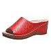 Été printemps pente orteil creux et léger mode bas femmes avec des sandales Peep épaisses sandales pour femmes Escarpins Talon Haut Rouge