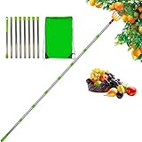 Obst-Züchter – Griff mit langer Reichweite, tragbares Obstgartenwerkzeug | Gartenernte-Ausrüstung, zusammenklappbar, praktisches Teleskop-Baumsammelsystem, abnehmbares Zubehör