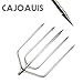 CAJOAUIS Fishing Harpoon 5 Prong Stainless Steel Fishing Gig Gaff Fork Hook with 8mm Screw for Frog Barbed Stainless Steel