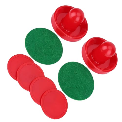 Air Hockey Pucks And Paddles, Tabletop Air Hockey Lightweight Plastic Goalies Ice Hockey Pushers Pucks Set for Standard Ice Hockey Tables Air Hockey Pucks for Tables Game (M
