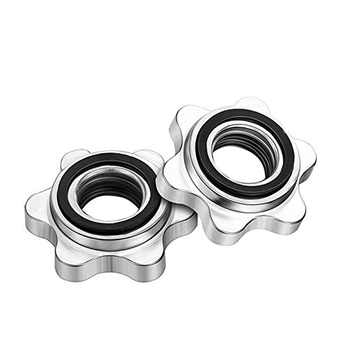 CHIYA Barbell Spin-Lock Colliers Vis Pinces Colliers Anti-Dérapant Spin-Lock pour Haltère Haltérophilie 25Mm,Standard Lockers Stop-disques pour haltères2 Pieces Cover