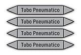 Adesivi: 300x45 mm, 4 pezzi - Gruppo 3 - Aria - Identificazione tubazioni - secondo DIN 2403 - Lingua: italiano - Tubo Pneumatico