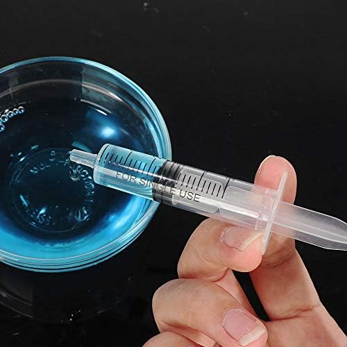 [50 Pack] HYCKee 5ML Plastic Syringe, Multiple Uses Measuring Syringe Tools for Dispensing and Measuring Liquids