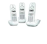  Gigaset AS470 Trio - Teléfono (Teléfono DECT, Terminal inalámbrico, Altavoz, 100 entradas, Identificador de Llamadas, Blanco)