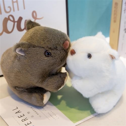 TOPLITHE Niedliches Wombat Plüschtier, Kuscheliges Wombat Plüschtier Weiches Kuscheltier Geschenk for Kinder Jungen Mädchen Geburtstag, Weihnachten(Brown,18CM/7IN)