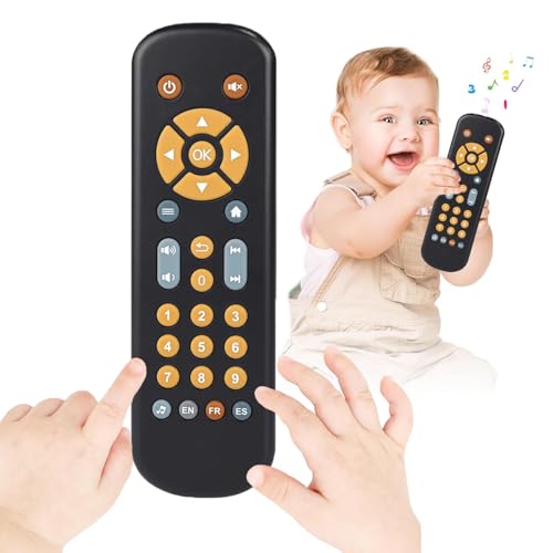 Realistic Baby Toy Remote Control Music/Numbers/Multi-Languages(Black)