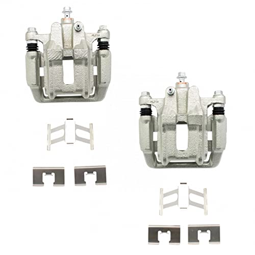 Image of TRQ Rear Driver and Passenger Side Brake Caliper Set Hardware Compatible with 99-08 Acura TL 01-03 CL 03-11 Honda Element
