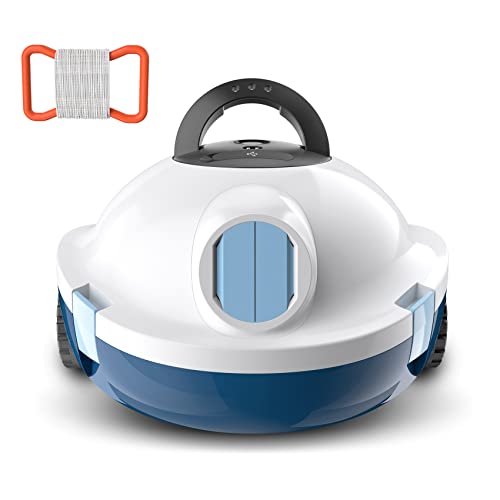 Cordless Robotic Pool Cleaner, Automatic Pool Vacuum - 120 Mins Runtime, Powerful Suction, Self-Parking, Lightweight for Above/Inground Pools Up to 65ft/1100 Sq.Ft