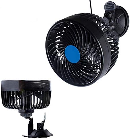 4.5" Car Fan 12V Car Cooling Fan with Suction Cup Variable Speed Rotatable Powerful Quiet Air Conditioner