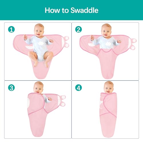 Image of Biloban Baby Swaddles 0-3 Months for Girls, Baby Swaddle