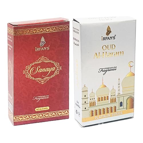 Sanaya and Oud Al Haram Attar LongLasting 6 ML Roll On Pack of 2 Attar