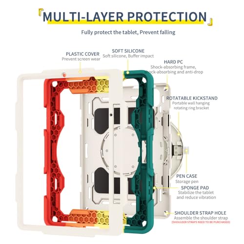 Funda Xiaomi Pad 5 con soporte de anillo ajustable y ranura para lápiz óptico 5