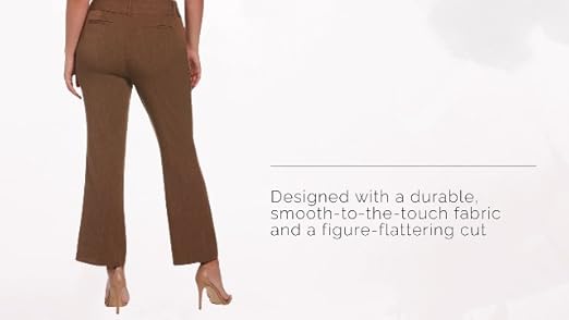 rafaella women's curvy fit gabardine bootcut dress pants Rafaella Women's Curvy-Fit Pants - Navy