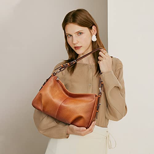 S-ZONE Womens Genuine Leather Hobo Bag