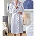 Men's Satin Robe Silky Bathrobe Soft Comfy Casual Bathrobe Fashion Comfy Solid Color Long Loungewear with Pocket