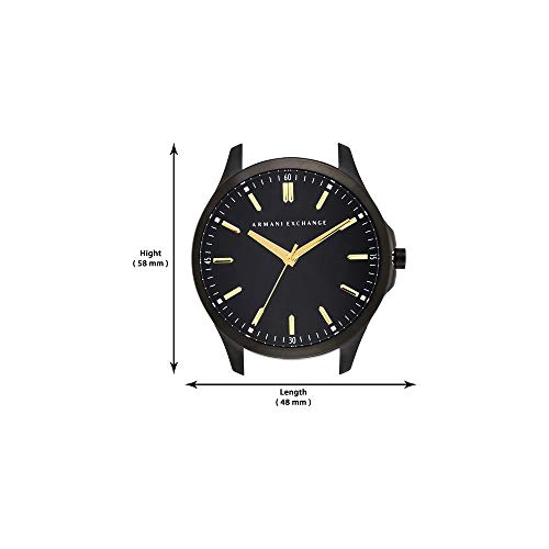 Image of Armani Exchange Mens Hampton Stainless Steel Analogue Watch - AX2144 (Black Free Size)