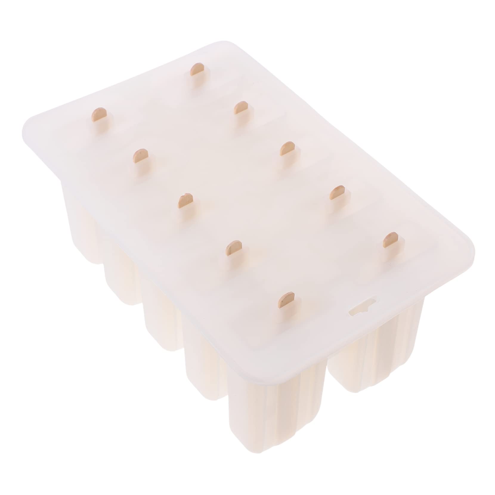 ABOOFAN Moule à Glace Réutilisable Silicone Bpa Pour Esquimaux Diy Moule Cavités Avec Bâtonnets Bois Pour Crème Glacée Maison Et Sorbets Variés