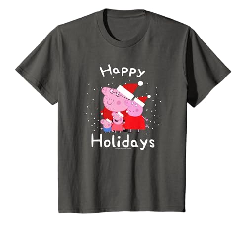 T-shirt Peppa Pig de Noël en coton pour enfant et tenue de fête de fin d'année en famille