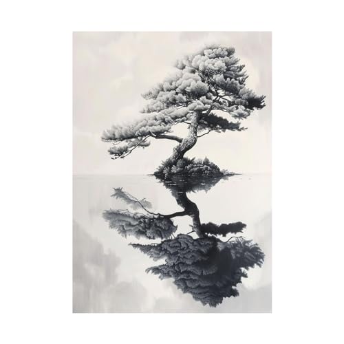 Peinture d'art à l'encre moderne 40x60cm pour salon