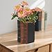 Guichifun Book Shaped Vase for Flowers - Resin Decorative Vase Classical Fake Books for Bookshelf Bedroom Office Home Décor Gifts for Book Lovers 5.5 * 4.5 * 7.5 Inch