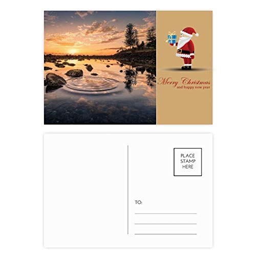Cartes postales Père Noël Ocean Sky Stone Water Nature Lot de 20 pièces illustrées