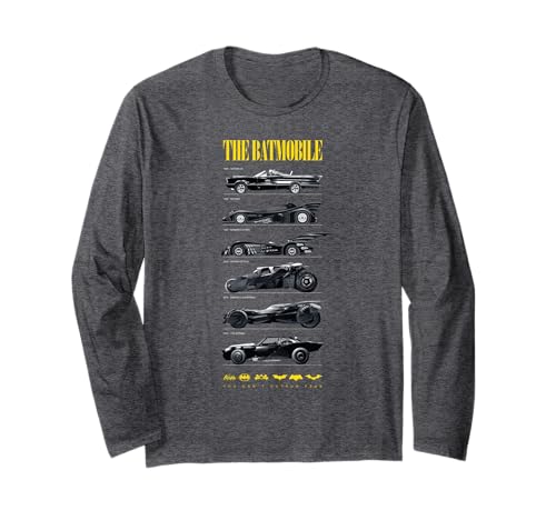 Image of Batman 85th Anniversary Batmobile on Dark, Amazon Exclusive Long Sleeve T-Shirt