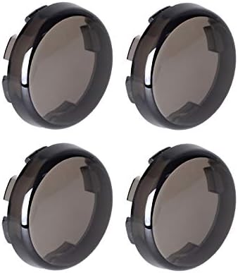 NTHREEAUTO Smoke Bullet Turn Signal Light Lens Cover Compatible with Harley Sportster Street Glide Road King Softail, Qty 4