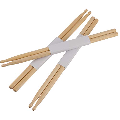ZEONHAK 24 Pairs 5A Maple Wood Tip Drumstick, Wooden Drum Sticks for Kids and Adults