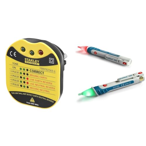 Testeur de prise murale Stanley vérifie la connexion des câbles derrière la prise FMHT82569 6