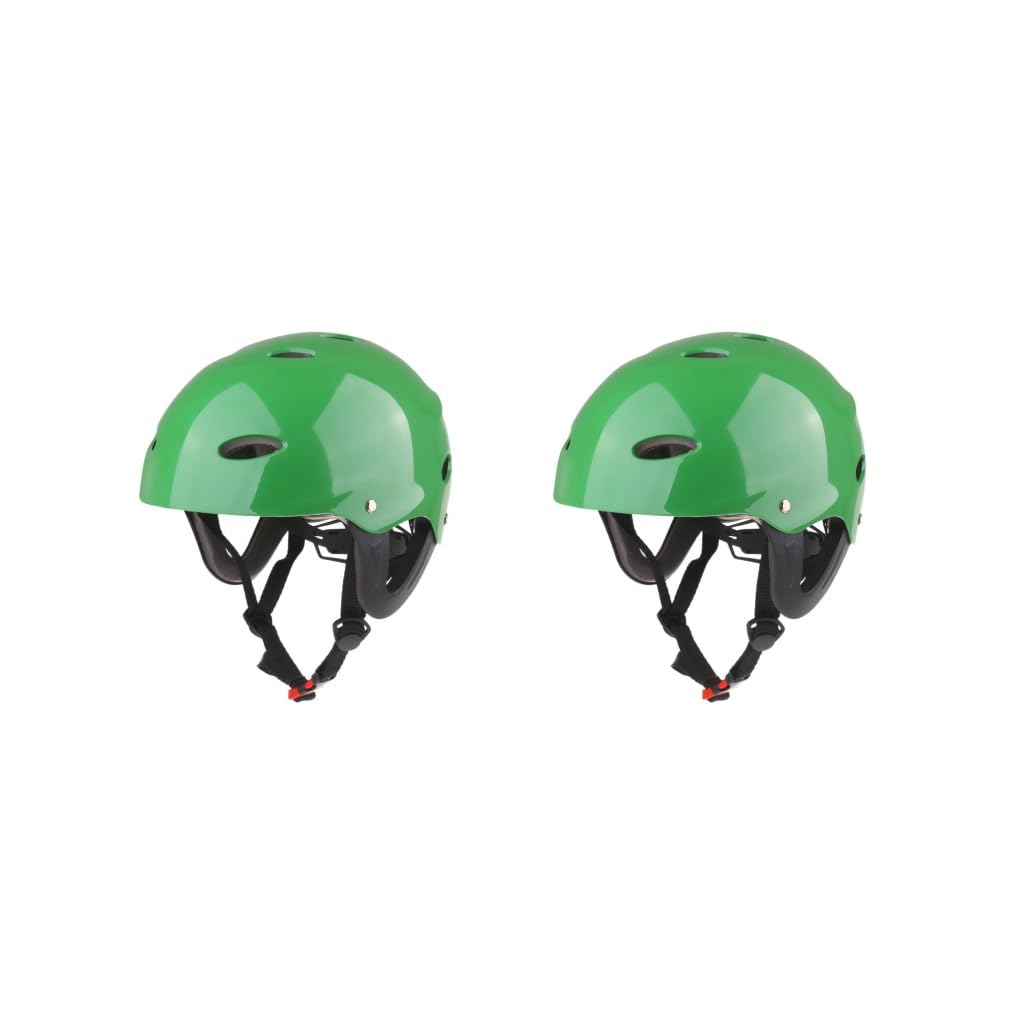 2 juegos deportes acuáticos wakeboard kayak canoa casco de seguridad con orejeras verde S