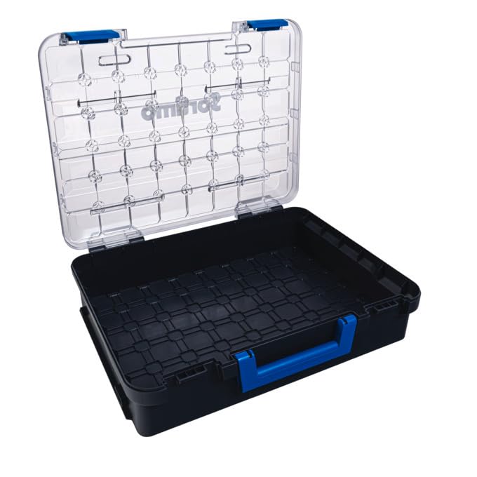 Sortimo T-BOXX 330 – Leere Sortierbox für individuelle Bestückung – Transparenter Deckel für schnellen Überblick – Leicht, robust & stapelbar – Kompatibel mit Insetboxen & Fahrzeugeinrichtung