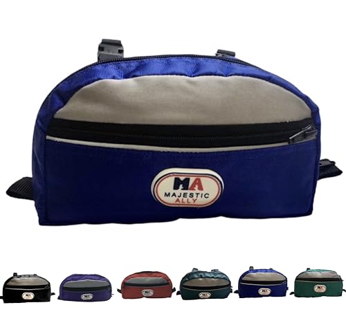 Majestic Ally Borsa per sella per cavallo, in nylon riflettente, impermeabile, per accessori per sella equina (blu reale)